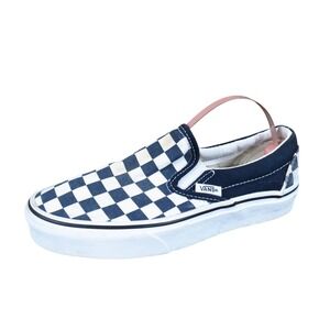 Vans Classic Checkerboard Women Slip On Shoe Size 5 Casual Parisian Night White